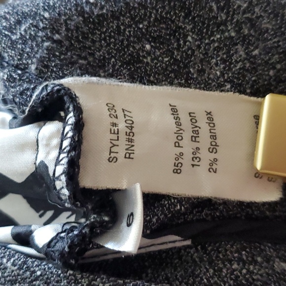 CABi Speckled Tweed Wide Leg Trouser Pants Women Size 6 - Picture 6 of 12